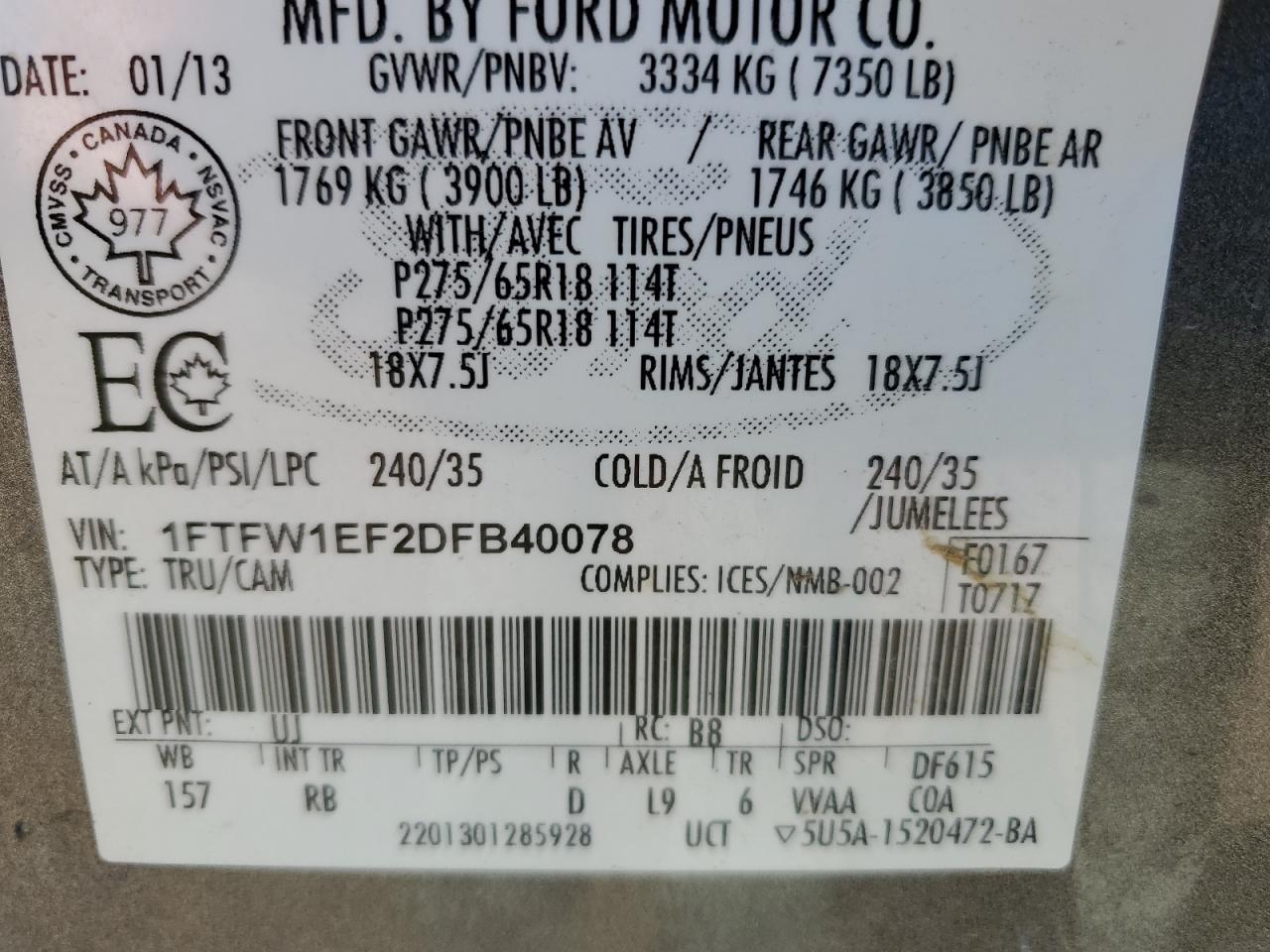 2013 FORD F-150