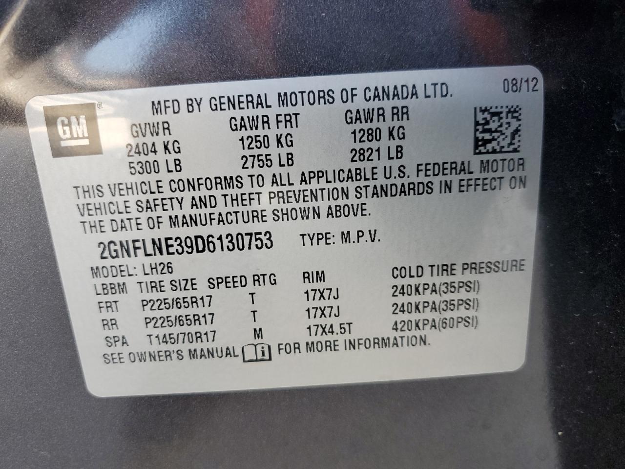 2013 CHEVROLET EQUINOX