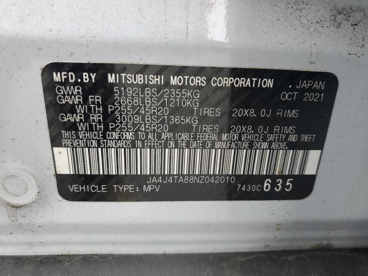 2022 MITSUBISHI outlander