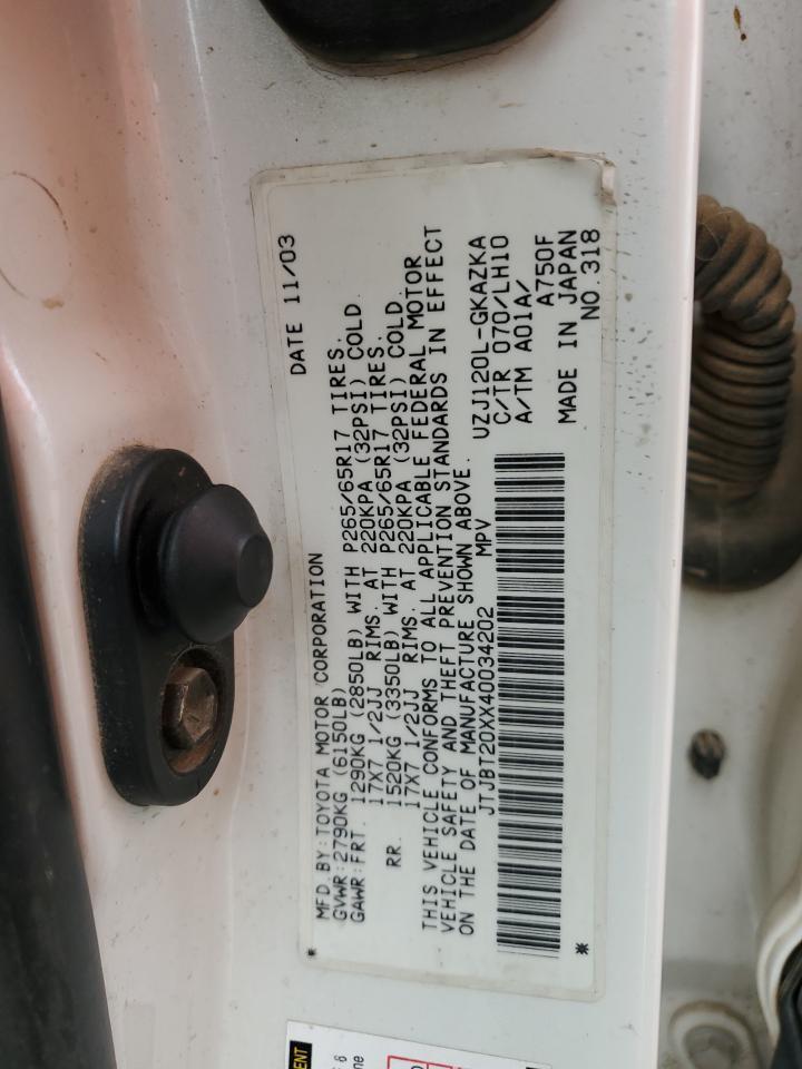 2004 LEXUS Gx 470