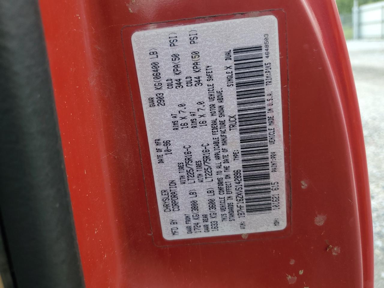 1997 DODGE RAM 1500