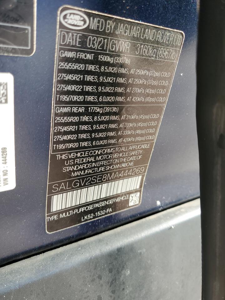 2021 LAND ROVER RANGE ROVER