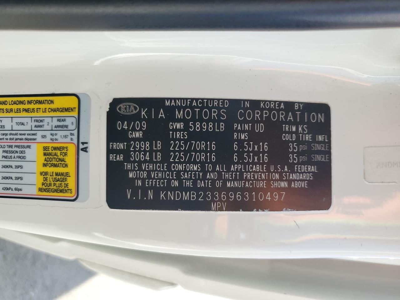 2009 KIA SEDONA