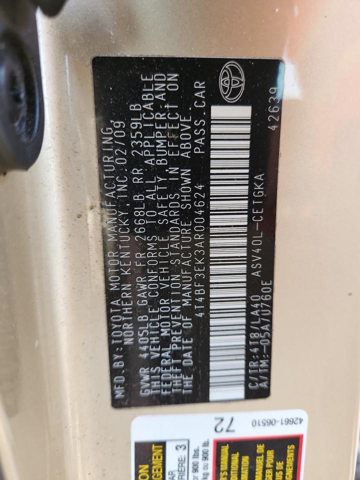2010 TOYOTA CAMRY