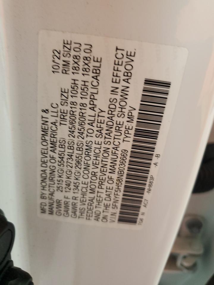 2022 HONDA PILOT