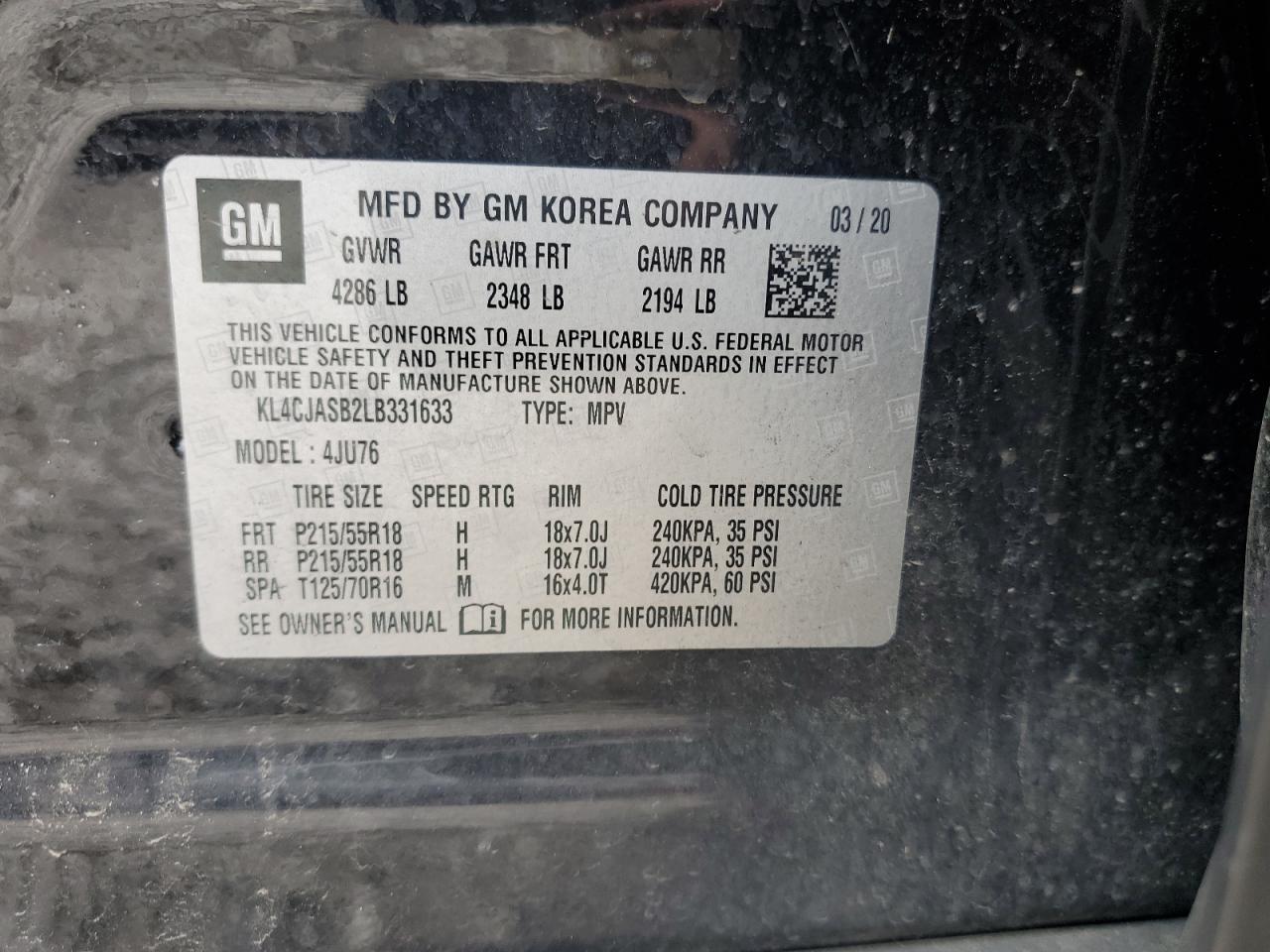 2020 BUICK ENCORE