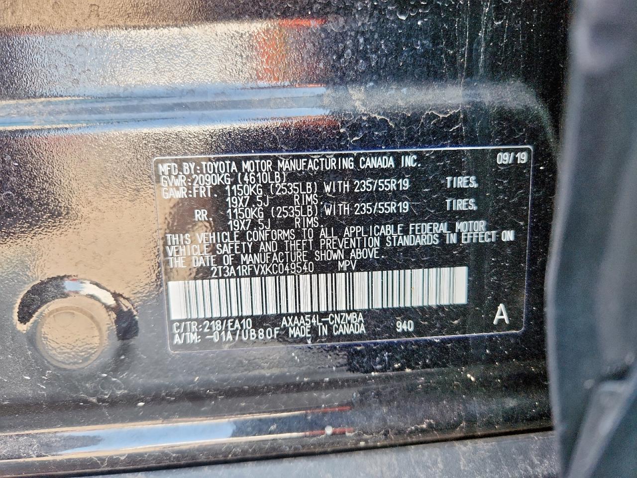 2019 TOYOTA RAV4