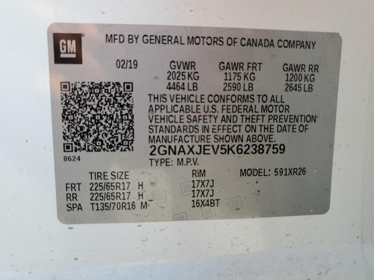 2019 CHEVROLET EQUINOX