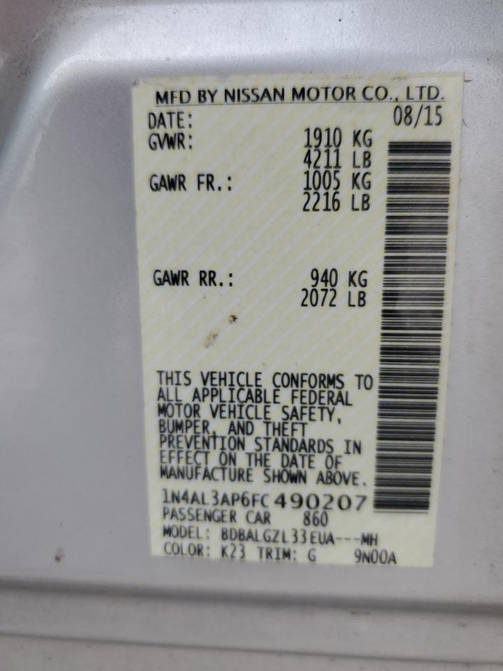 2015 NISSAN ALTIMA
