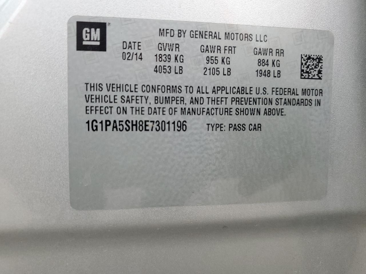 2014 CHEVROLET CRUZE