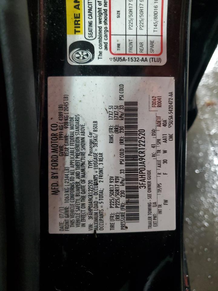 2012 FORD FUSION