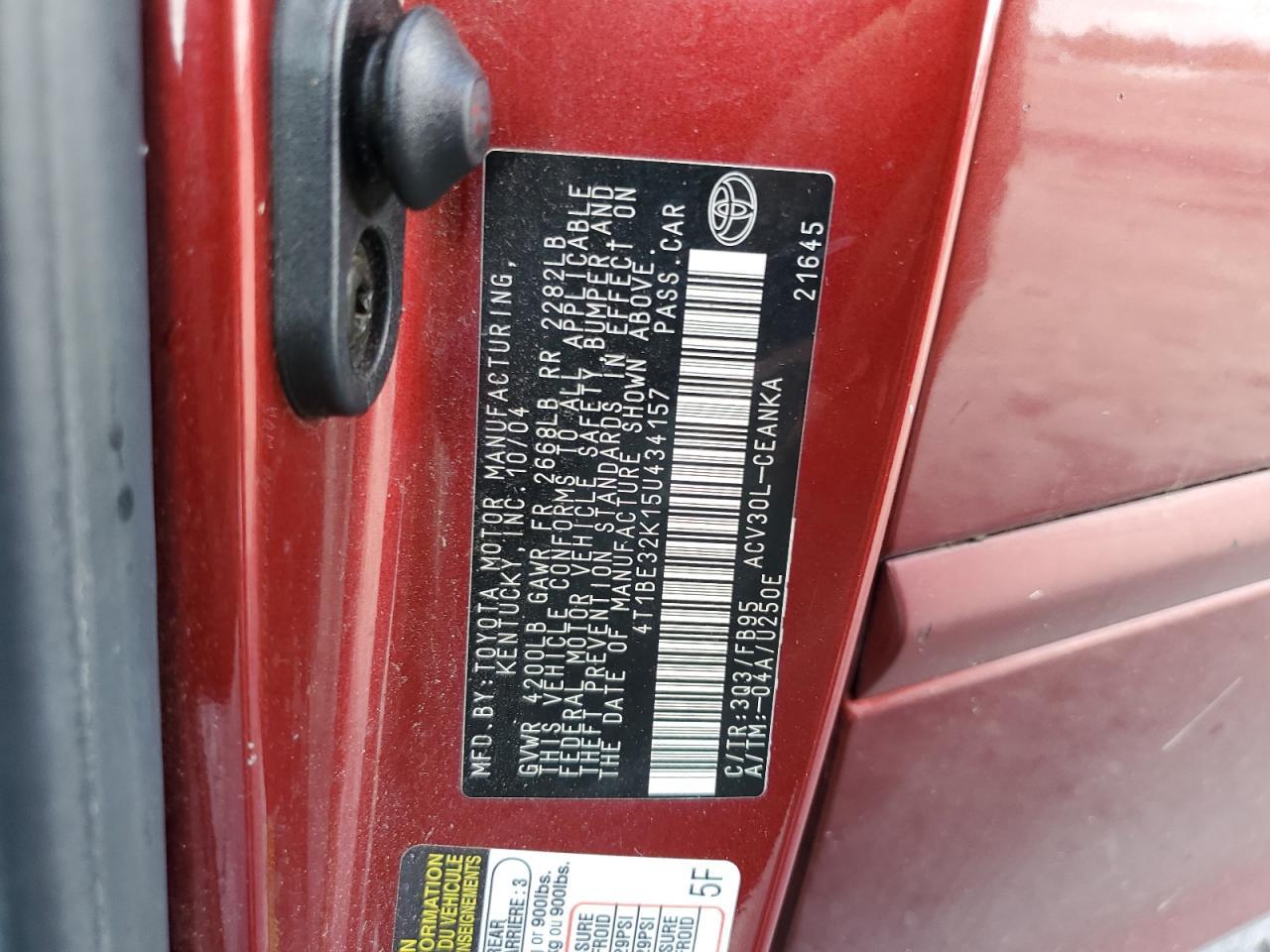 2005 TOYOTA CAMRY