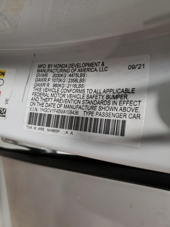 2021 HONDA ACCORD