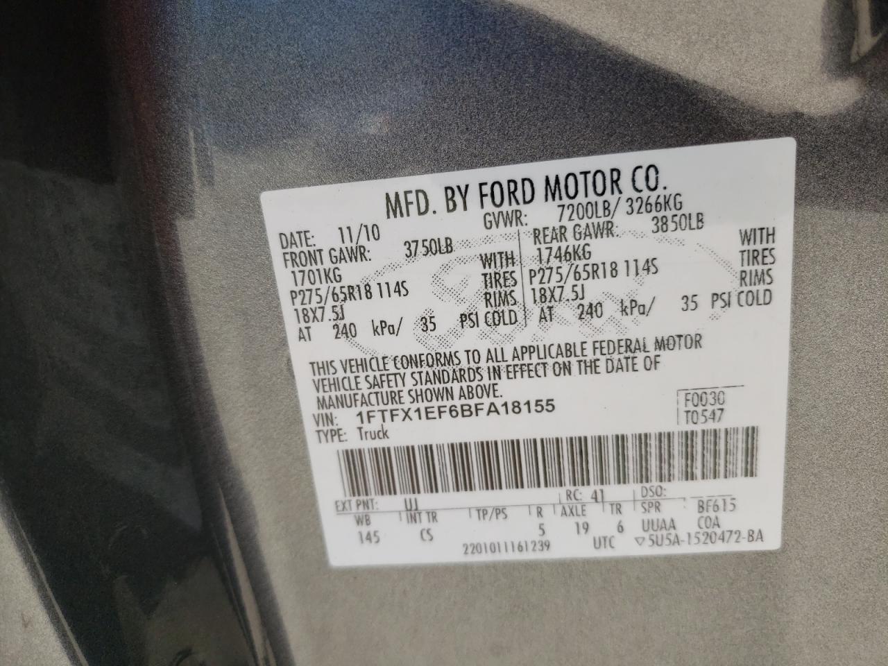2011 FORD F-150