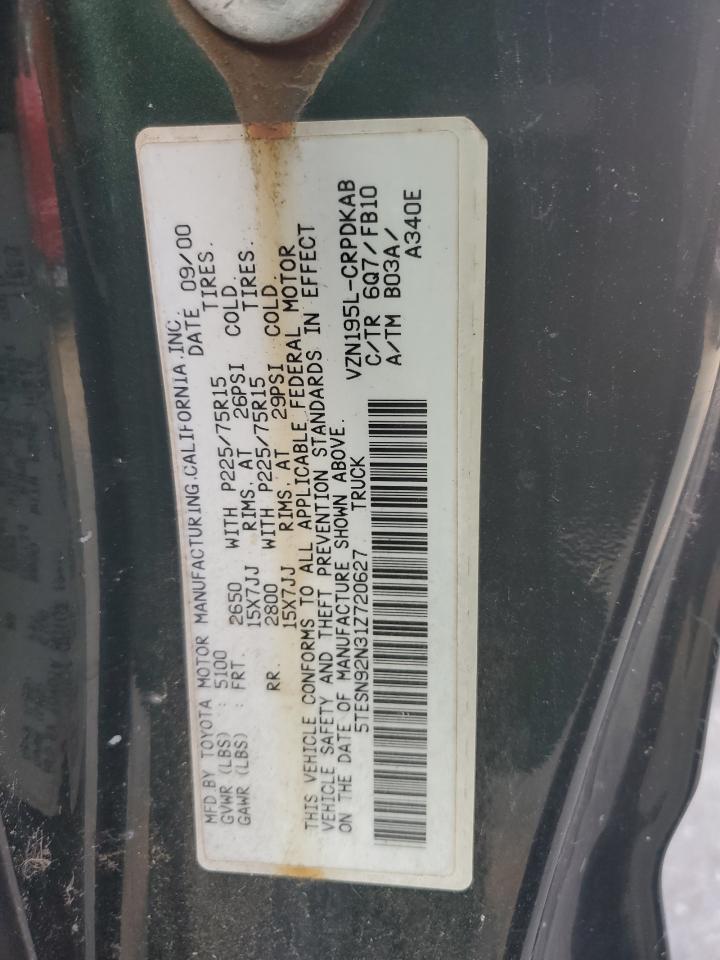 2001 TOYOTA TACOMA