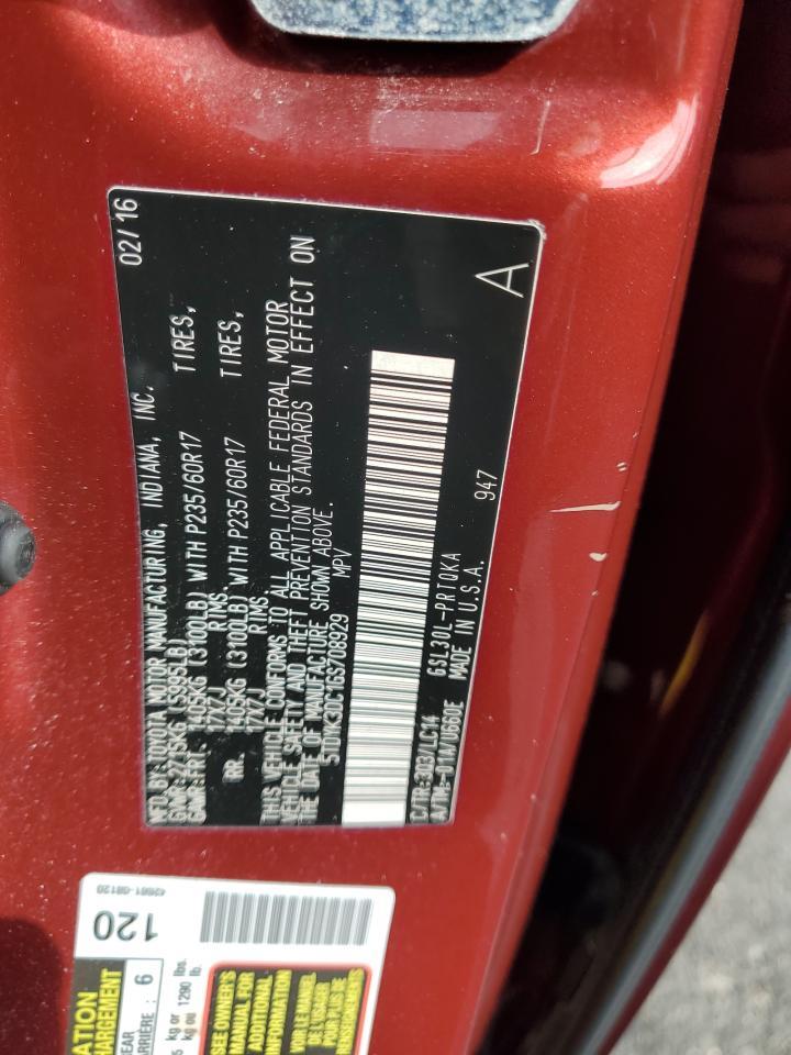 2016 TOYOTA SIENNA