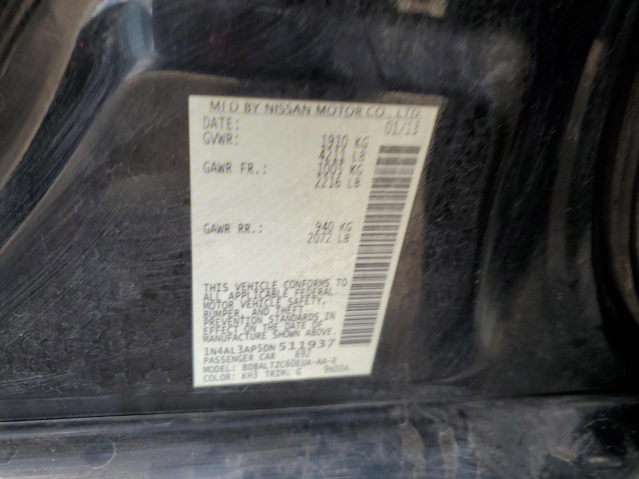 2013 NISSAN ALTIMA