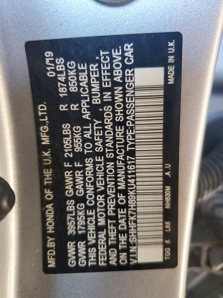 2019 HONDA CIVIC