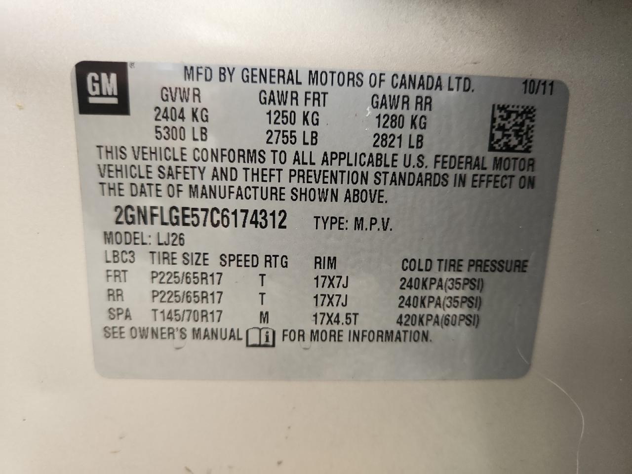 2012 CHEVROLET EQUINOX