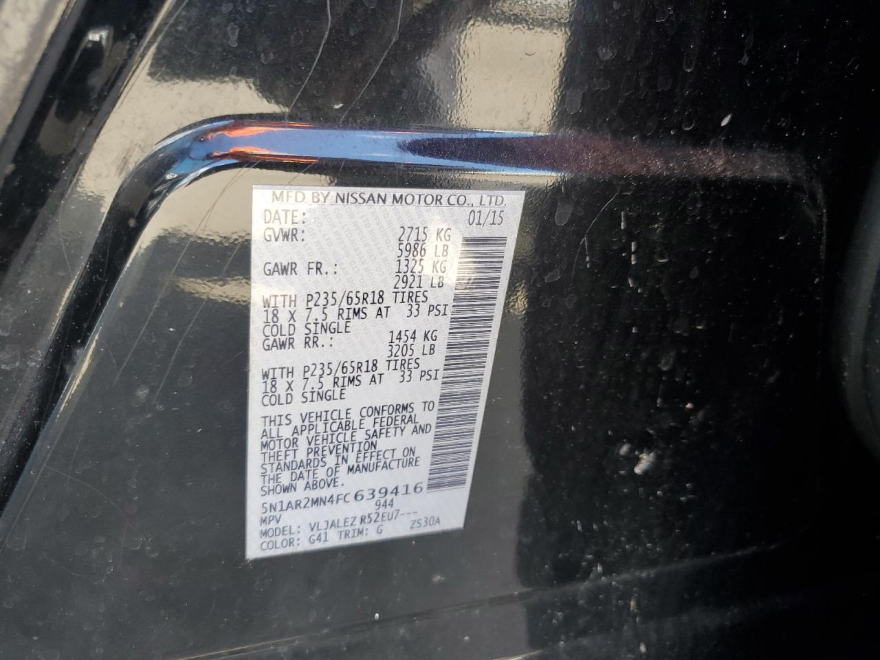 2015 NISSAN PATHFINDER