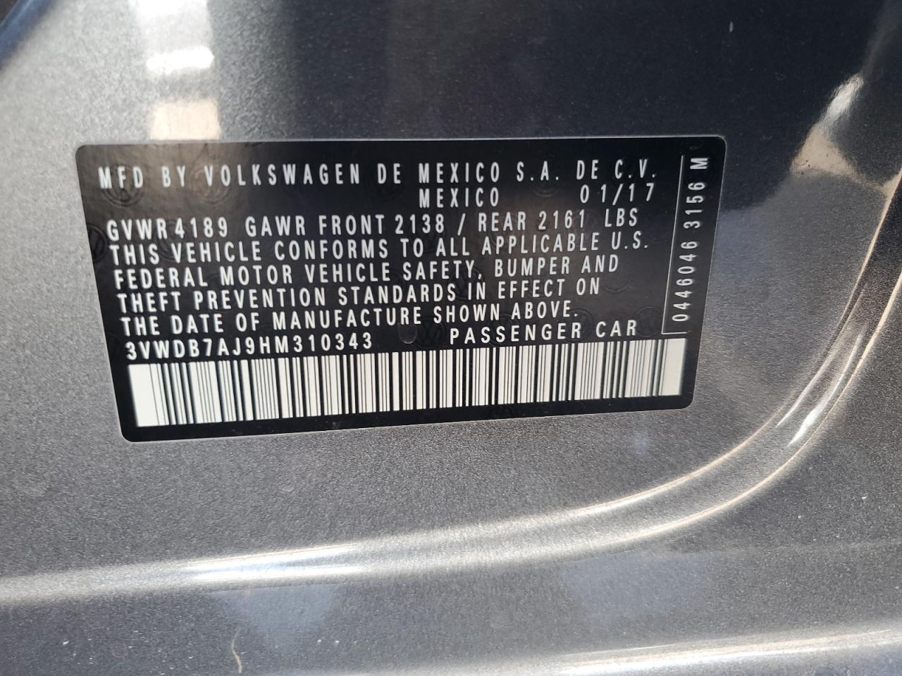 2017 VOLKSWAGEN JETTA
