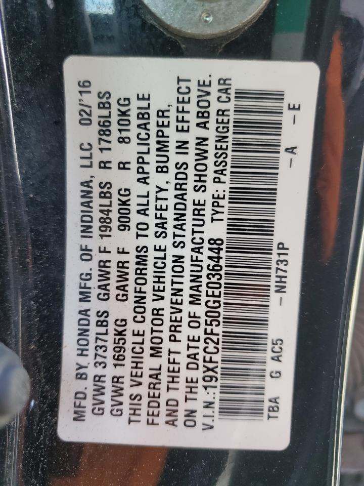 2016 HONDA CIVIC