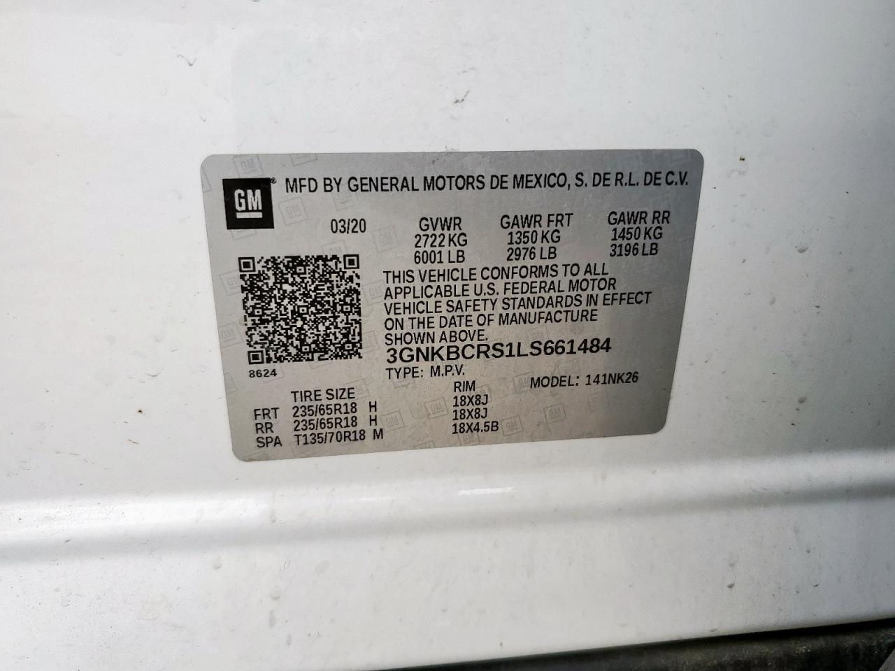 2020 CHEVROLET BLAZER
