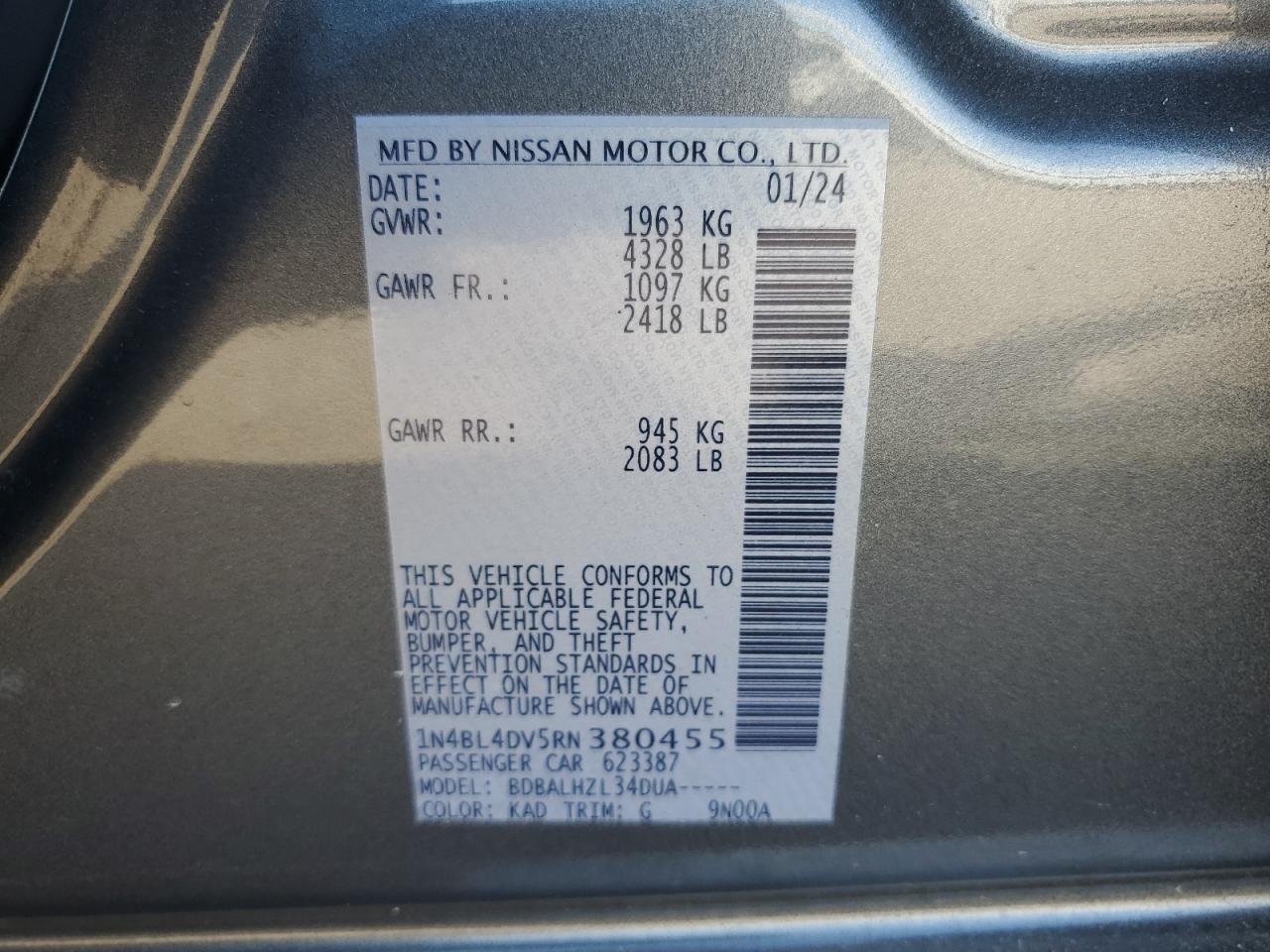2024 NISSAN ALTIMA