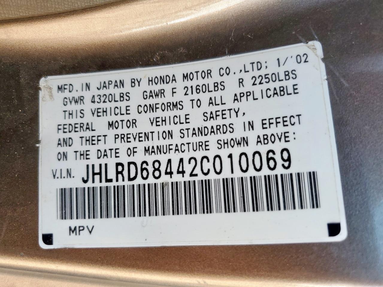 2002 HONDA CR-V