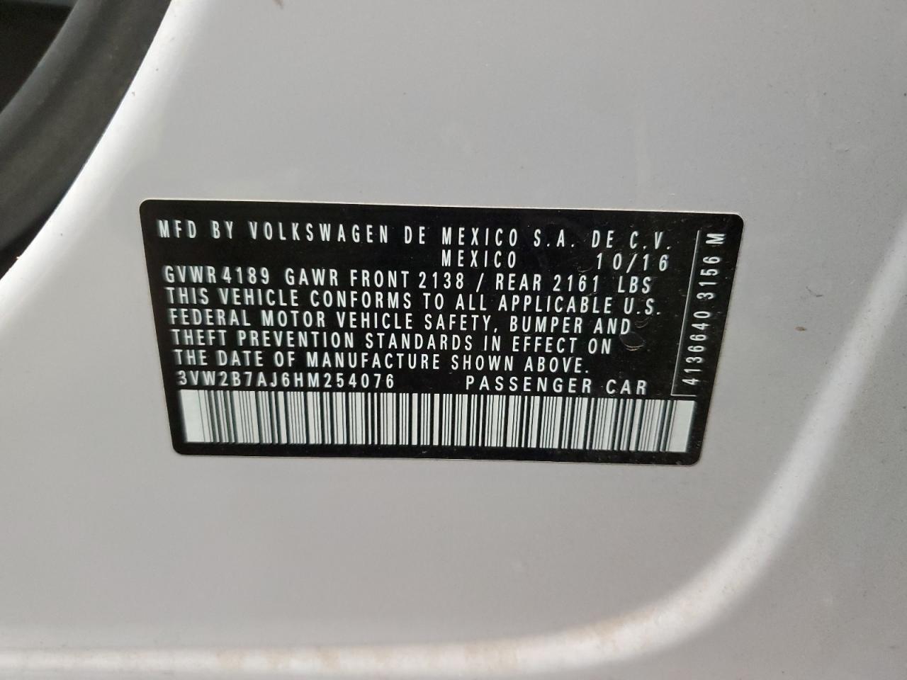2017 VOLKSWAGEN JETTA
