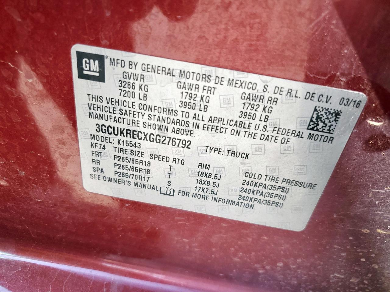 2016 CHEVROLET Silverado