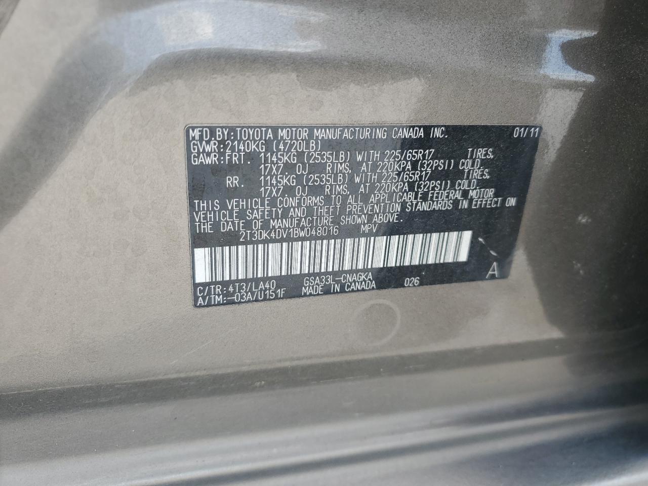 2011 TOYOTA RAV4