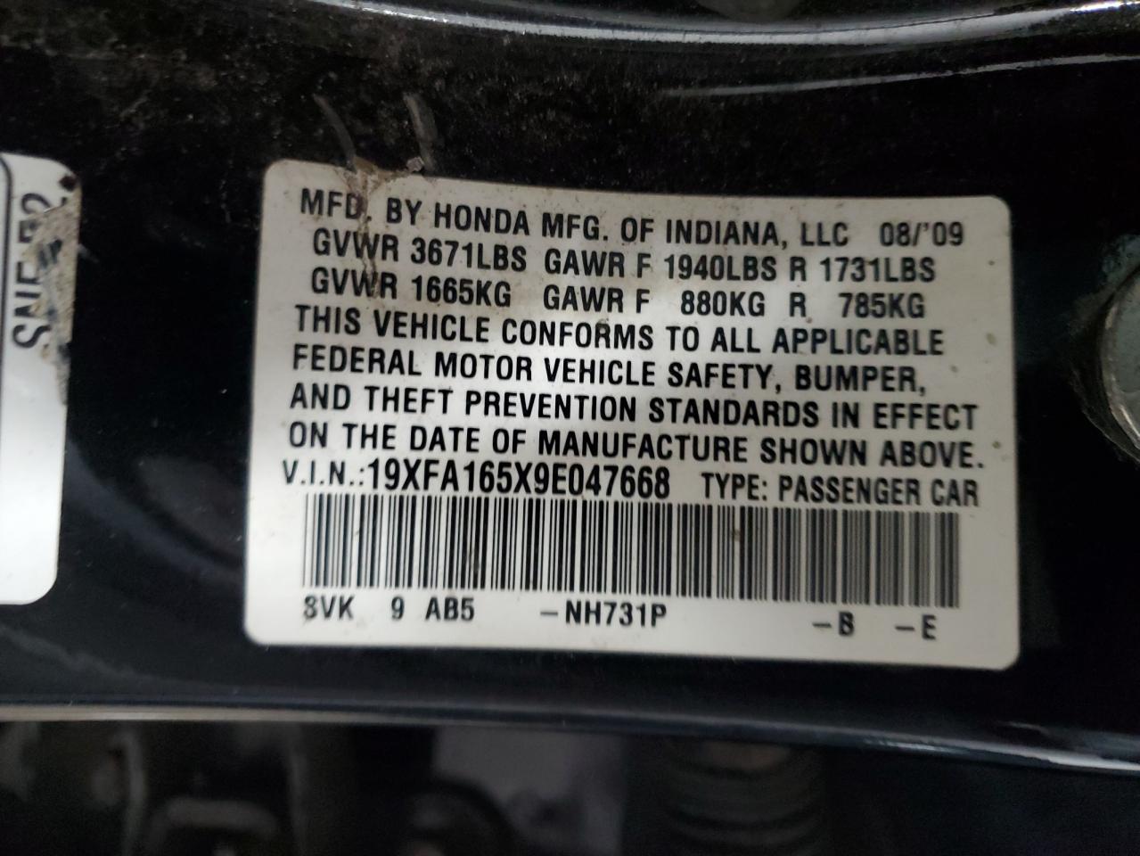 2009 HONDA CIVIC