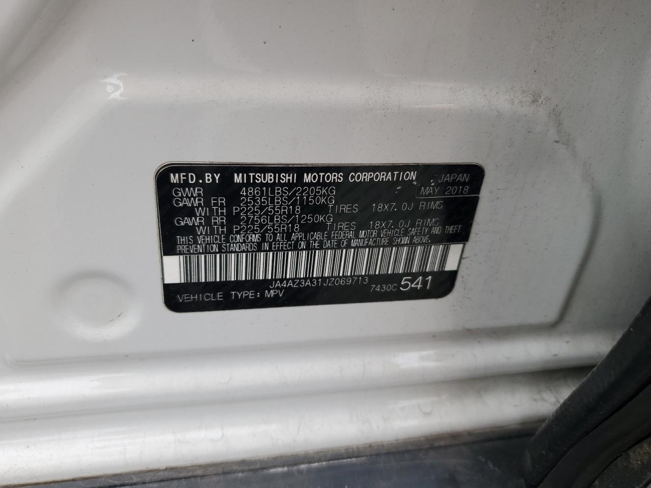 2018 MITSUBISHI outlander