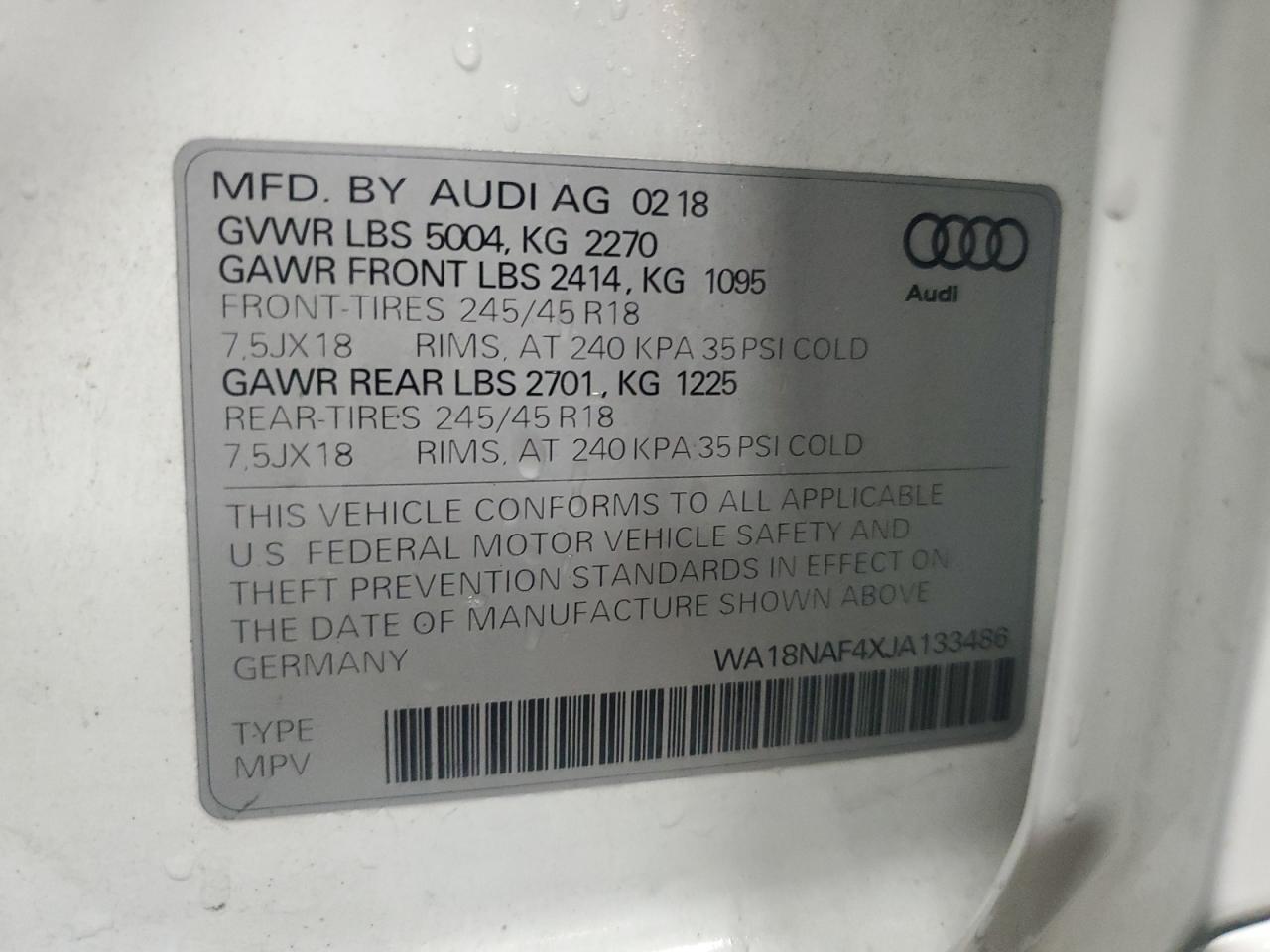 2018 AUDI A4 allroad
