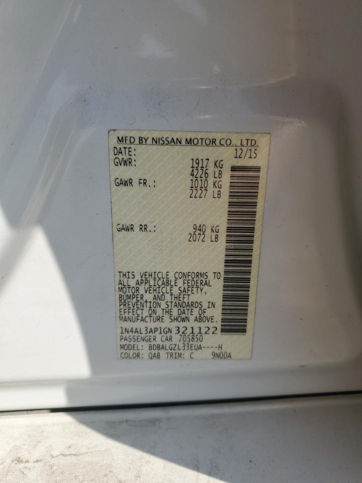 2016 NISSAN ALTIMA