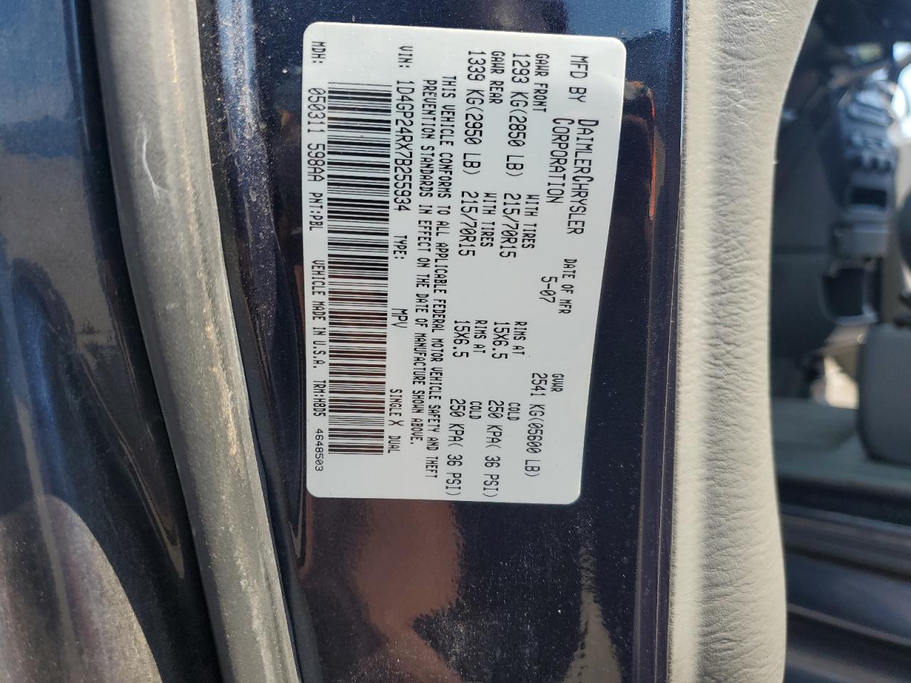 2007 DODGE GRAND CARAVAN
