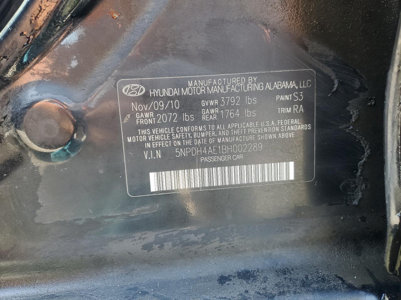 2011 HYUNDAI ELANTRA