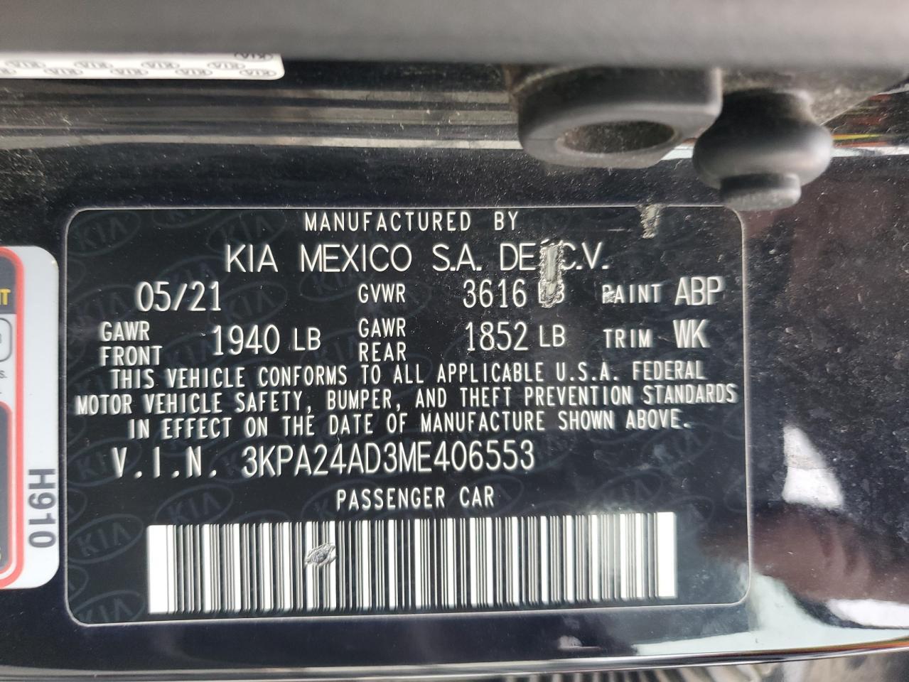 2021 KIA RIO