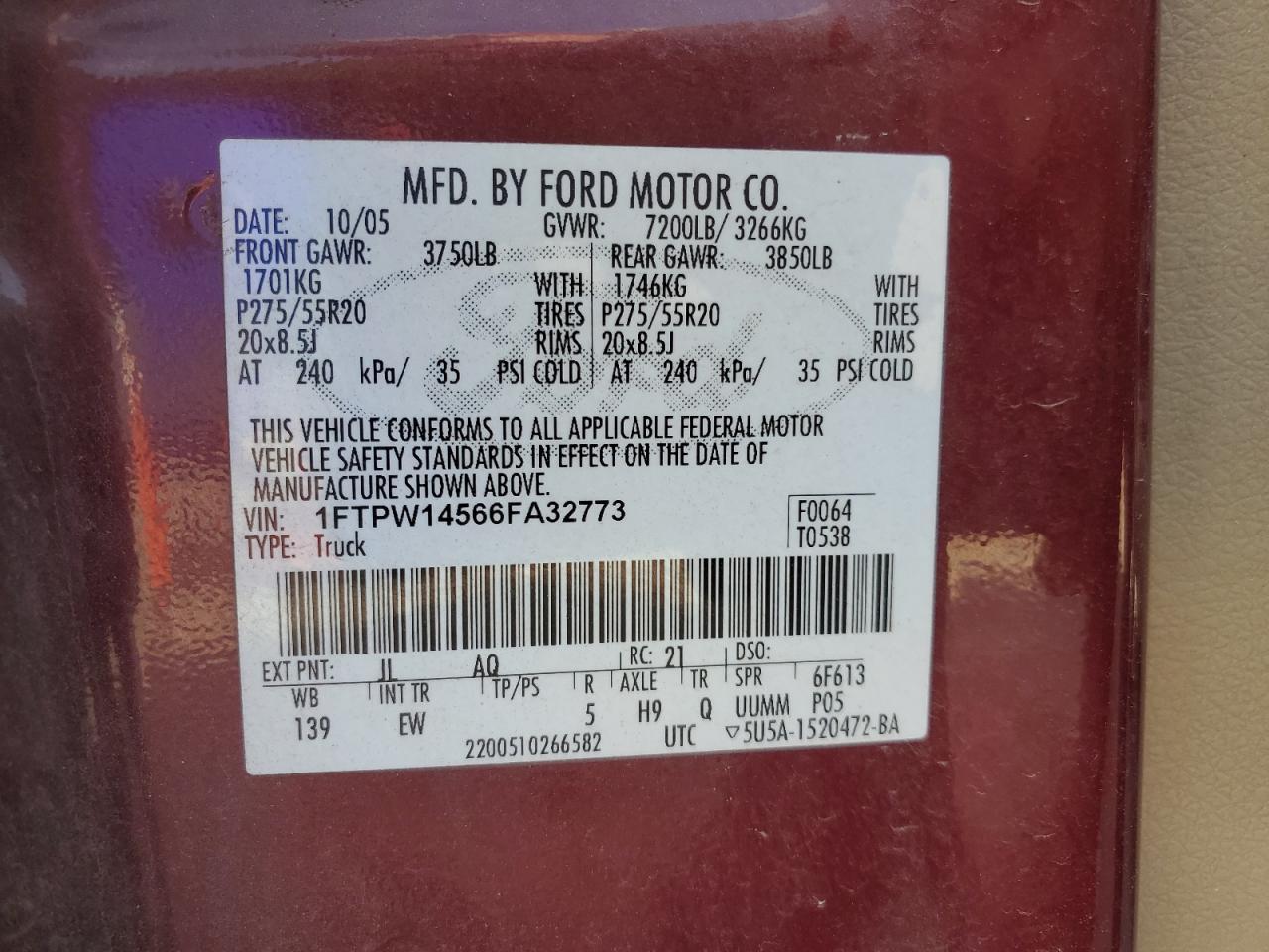 2006 FORD F-150