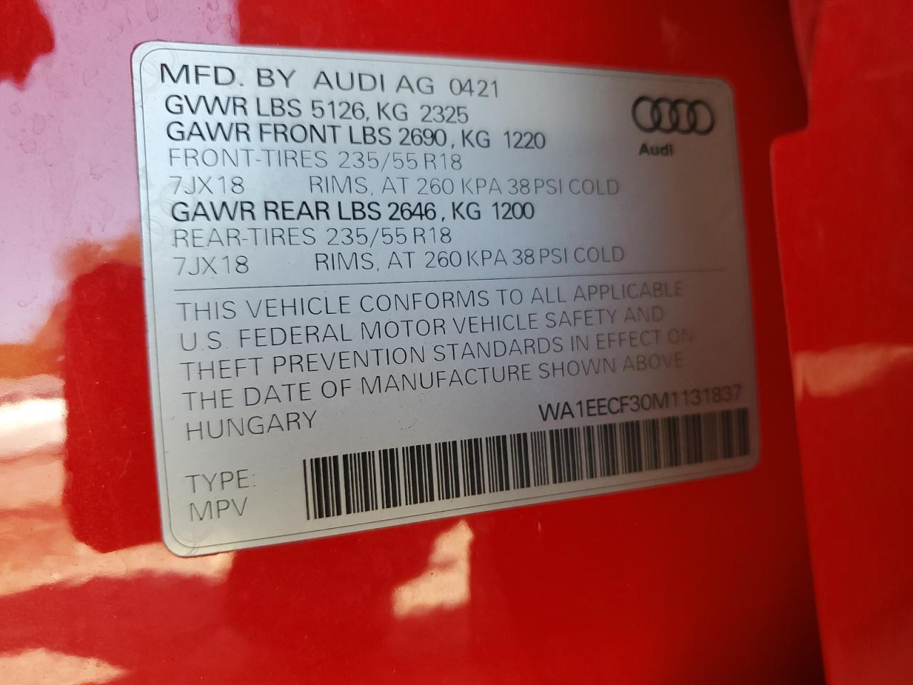 2021 AUDI Q3