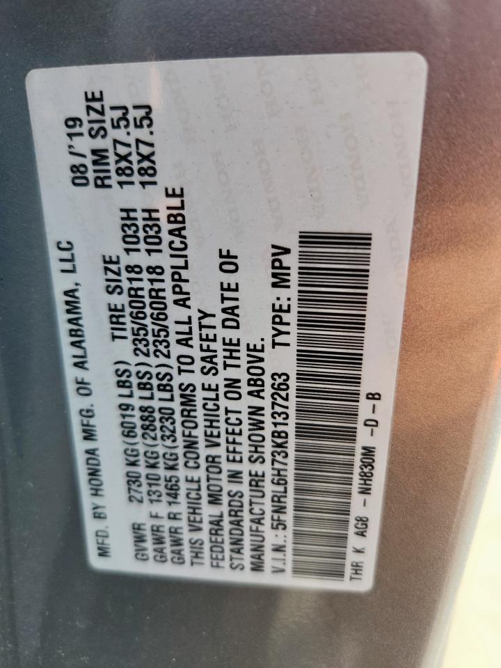 2019 HONDA ODYSSEY