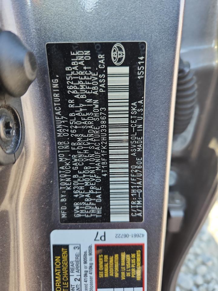 2017 TOYOTA CAMRY