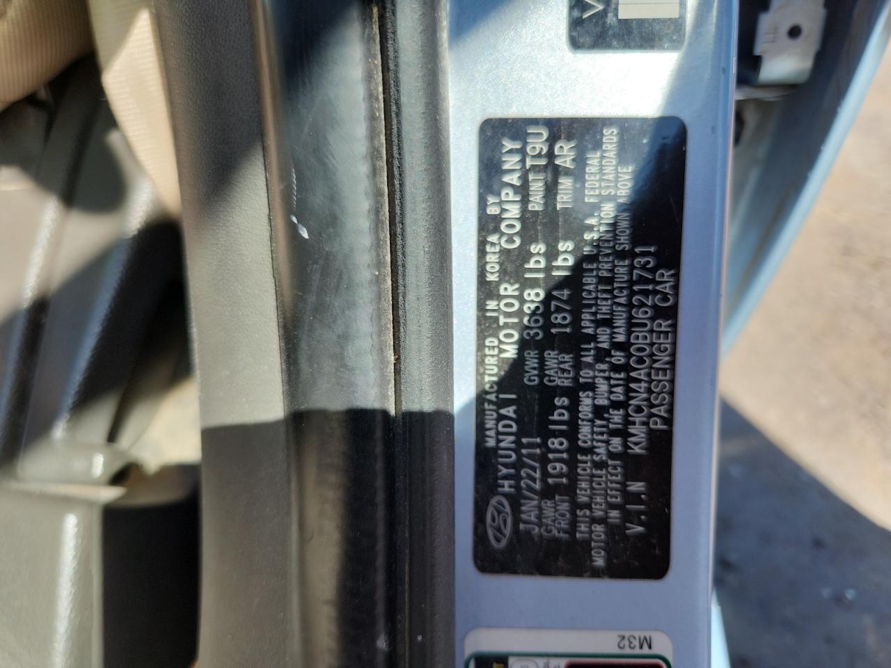 2011 HYUNDAI ACCENT