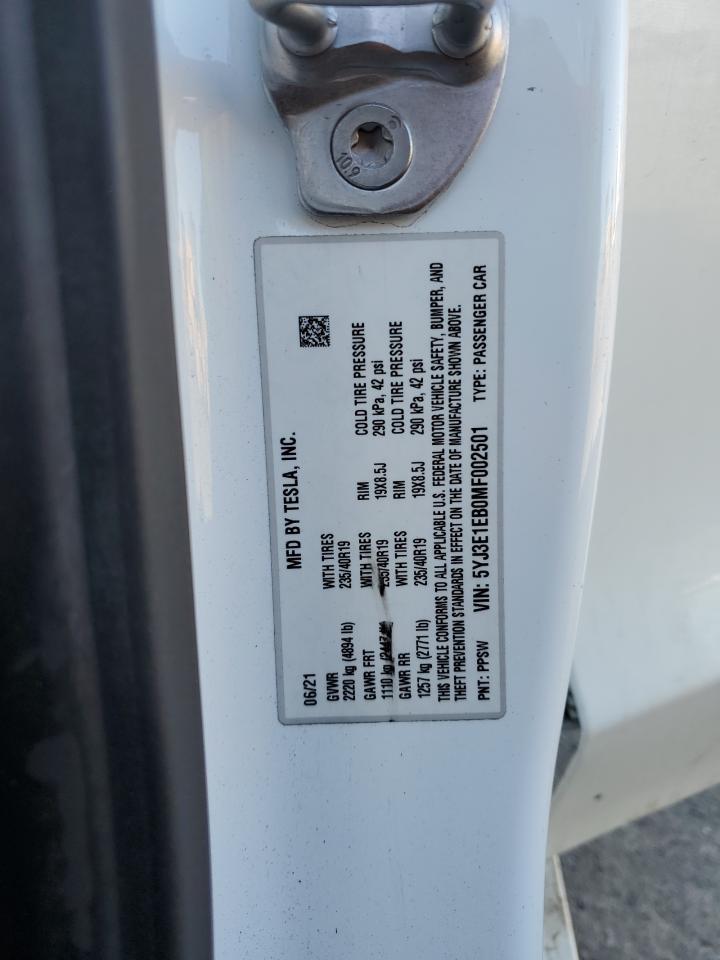 2021 TESLA MODEL 3