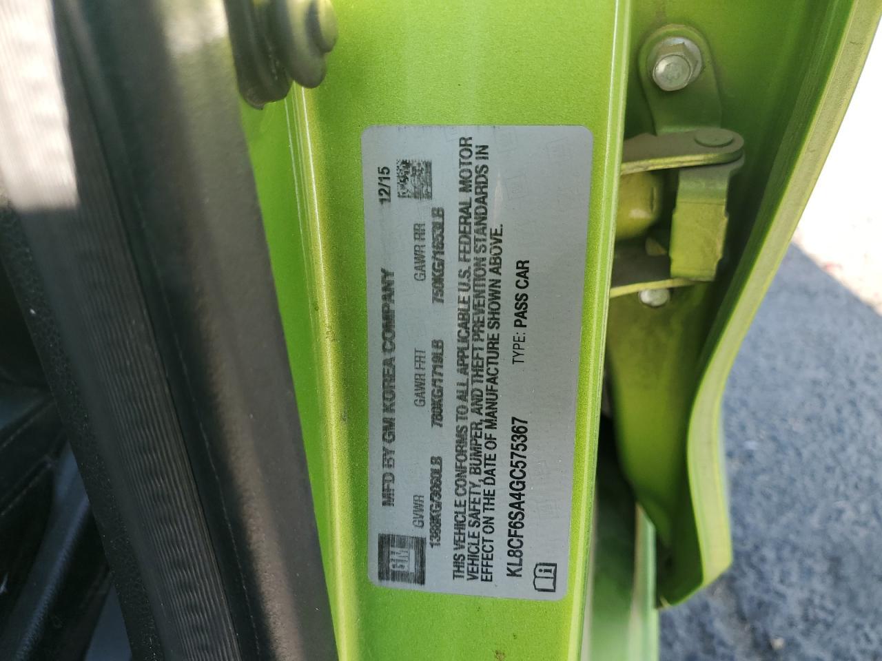 2016 CHEVROLET Spark