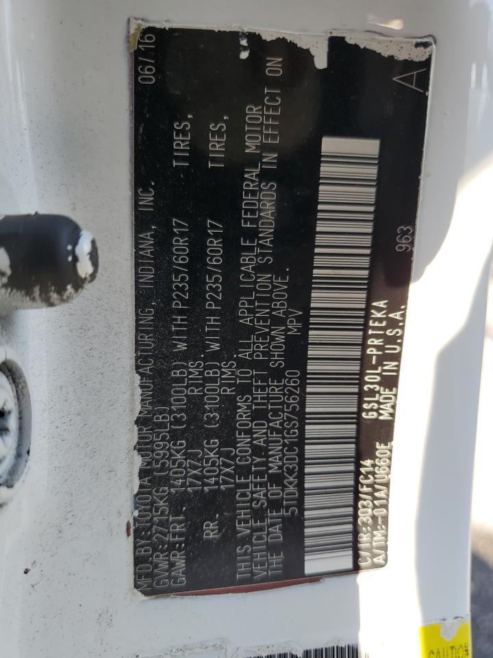 2016 TOYOTA SIENNA