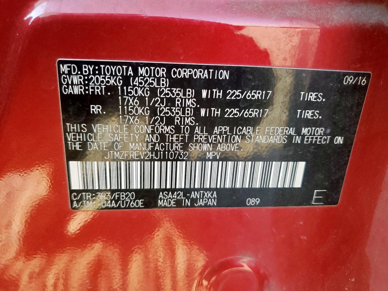 2017 TOYOTA RAV4