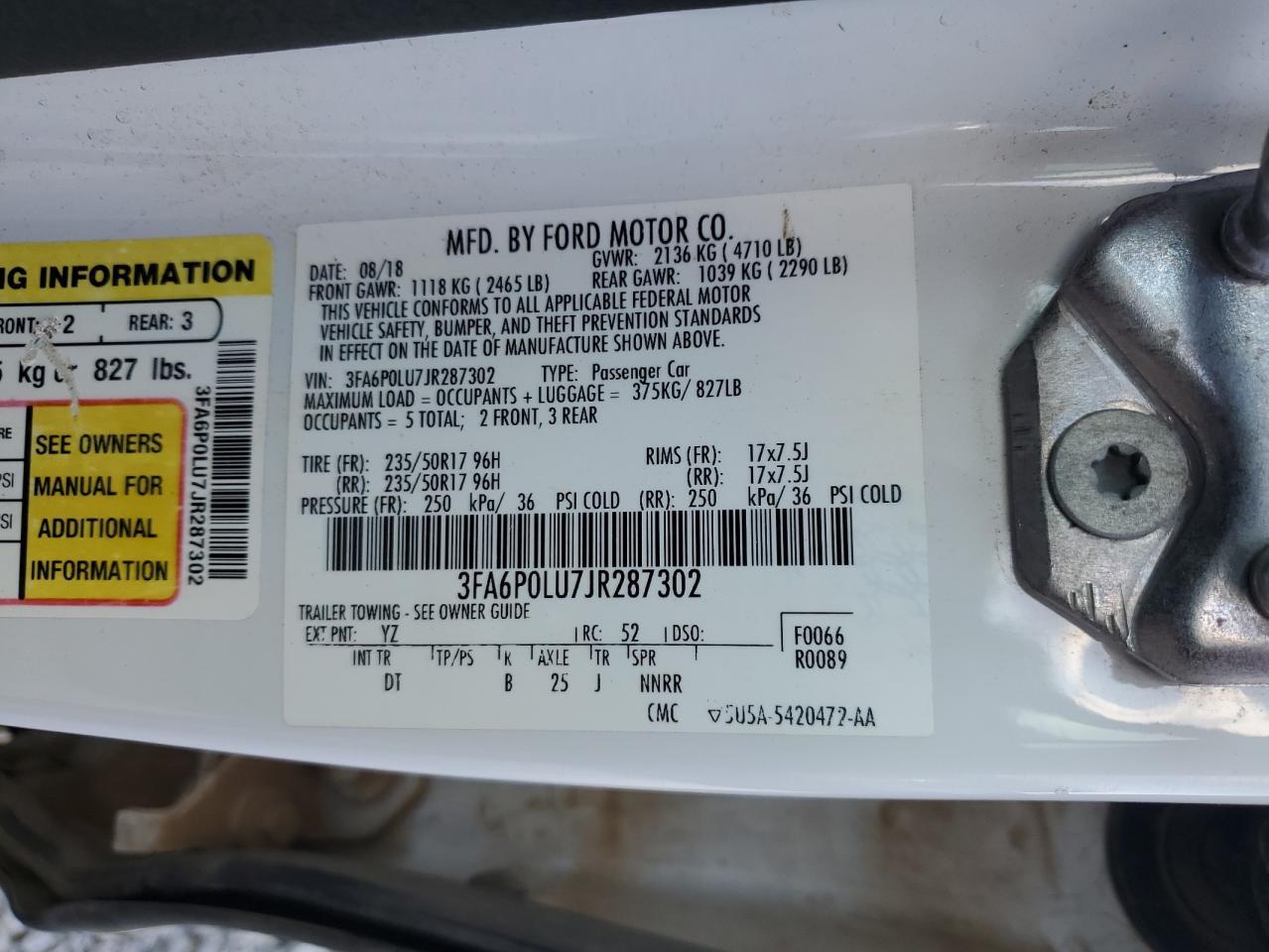 2018 FORD FUSION