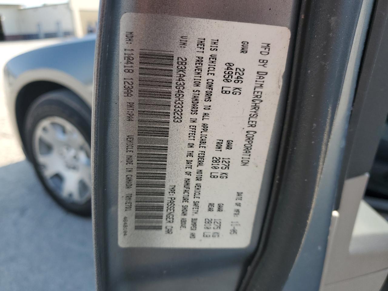 2006 DODGE CHARGER